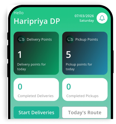 Driver App Interface